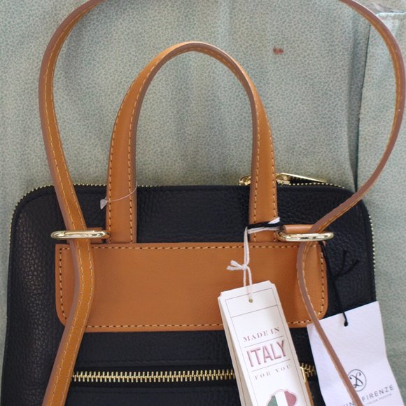 NWT Divina Firenze Pebble Leather Handbag Backpack Backp Made In Italy main image 4